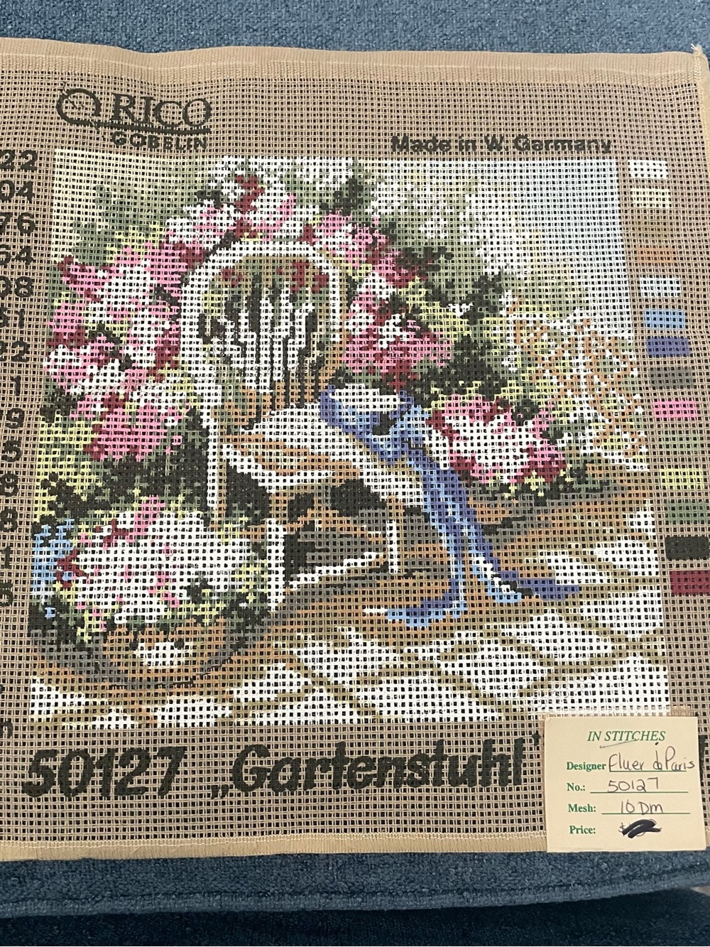 Rico Design 'Gartenstuhl' Needlepoint Canvas